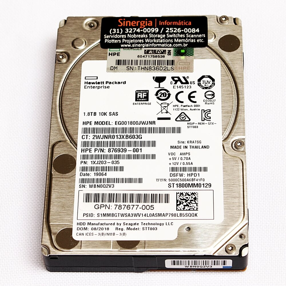 Hd Hpe Tb Sas Gbps K Rpm Sff Dp Enterprise Hot Plug Para Storage Msa