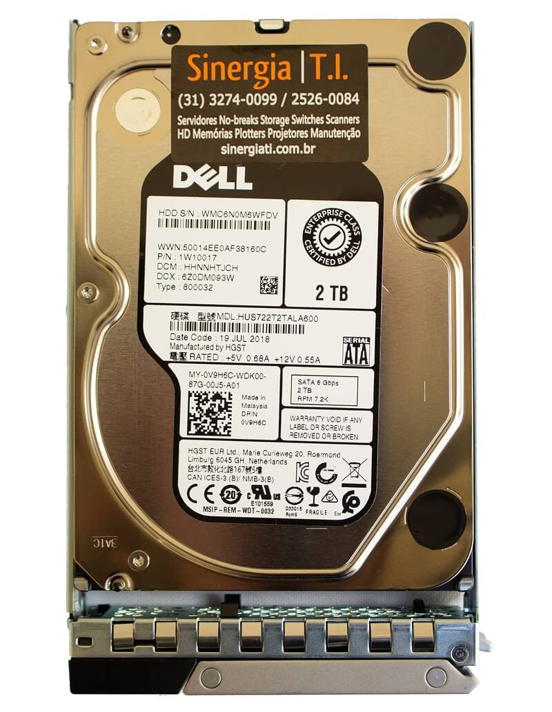 ATKJ HD Dell TB SATA Gbps K RPM LFF Hot Swap Para Servidor Dell PowerEdge R