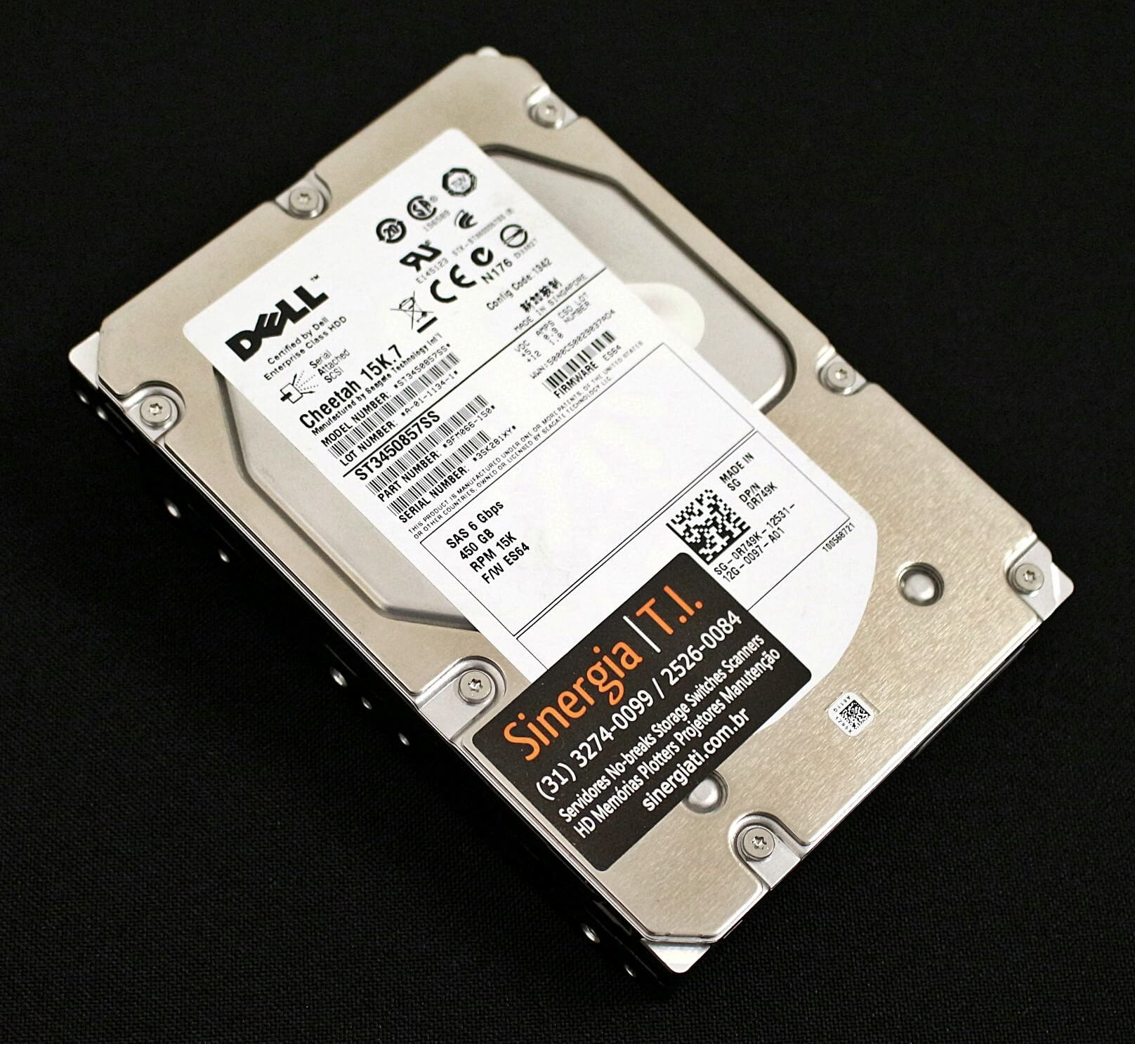 R K Hd Dell Gb Sas Gbps K Rpm Lff Cheetah Enterprise Hot Plug