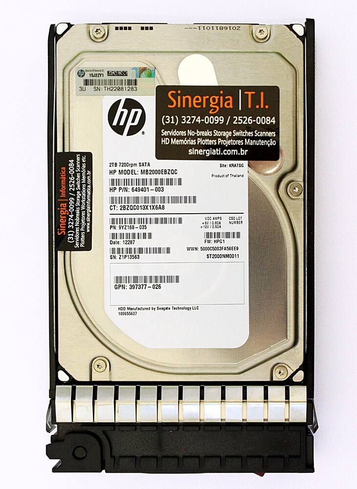 Hp Model Mb Ebzqc Hd Hpe Tb Sata Gbps K Rpm Lff Enterprise Hot Plug