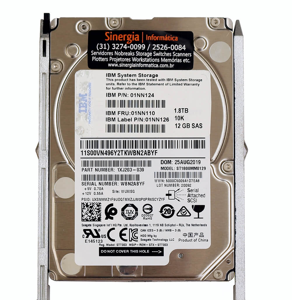 Nn Hd Ibm Tb Sas Gbps K Rpm Sff Dp Enterprise Hot Plug Para Storage Storwize
