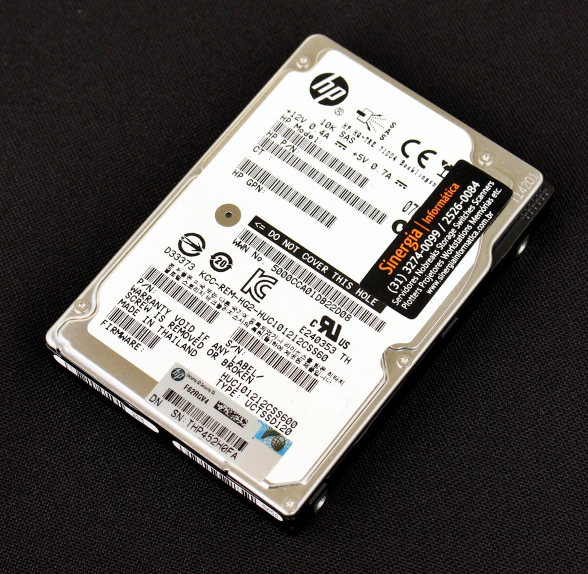 B Hd Hpe Gb Sas Gbps K Rpm Sff Enterprise Hot Plug Para Servidor Dl
