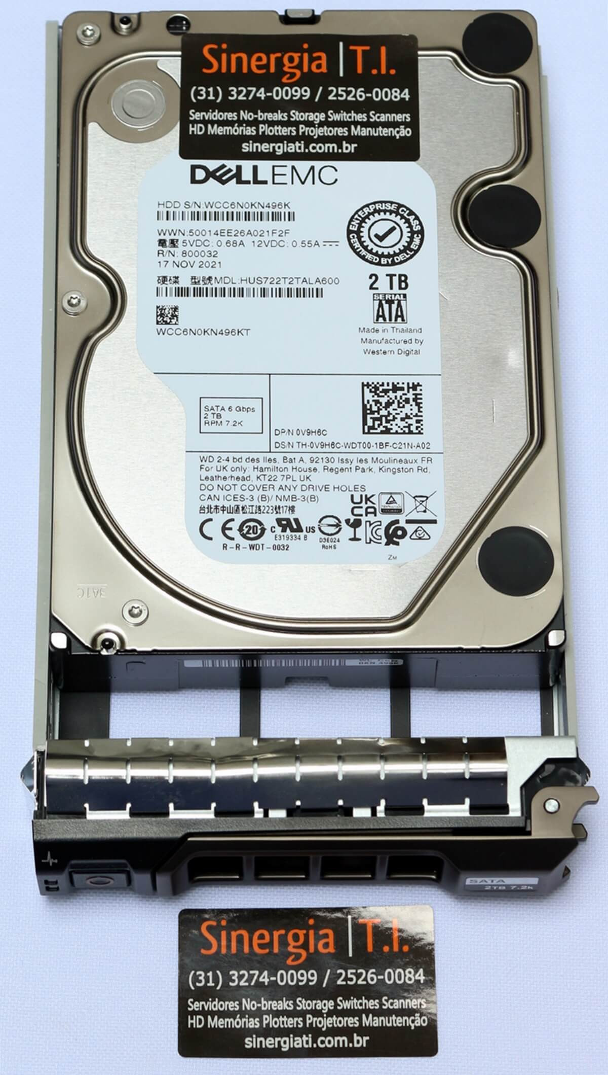 AUWX HD Dell TB SATA Gbps K RPM LFF N Hot Swap Para Servidores Dell PowerEdge