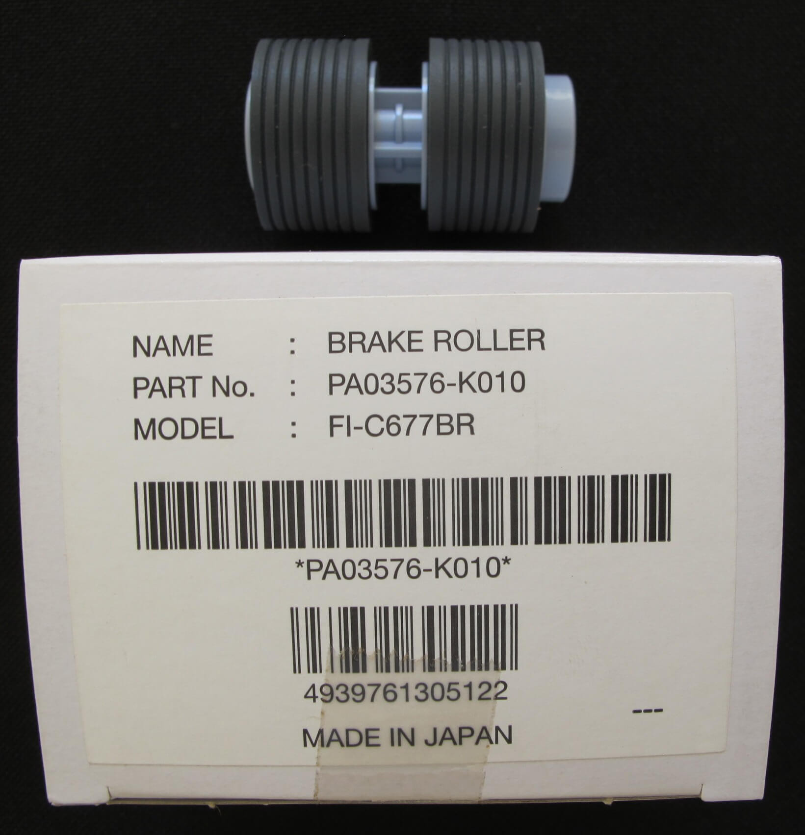 2-Piece Brake Roller Tire Set For Fujitsu Fi-6670, Fi-6770A & Fi-6750s Scanners - PA03576-K010