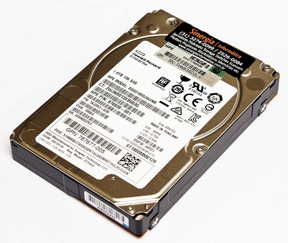 EG001800JWJNR | HD HP 1.8TB SAS 12Gb/s DP Enterprise 10K SFF Hot-Plug 2,5"