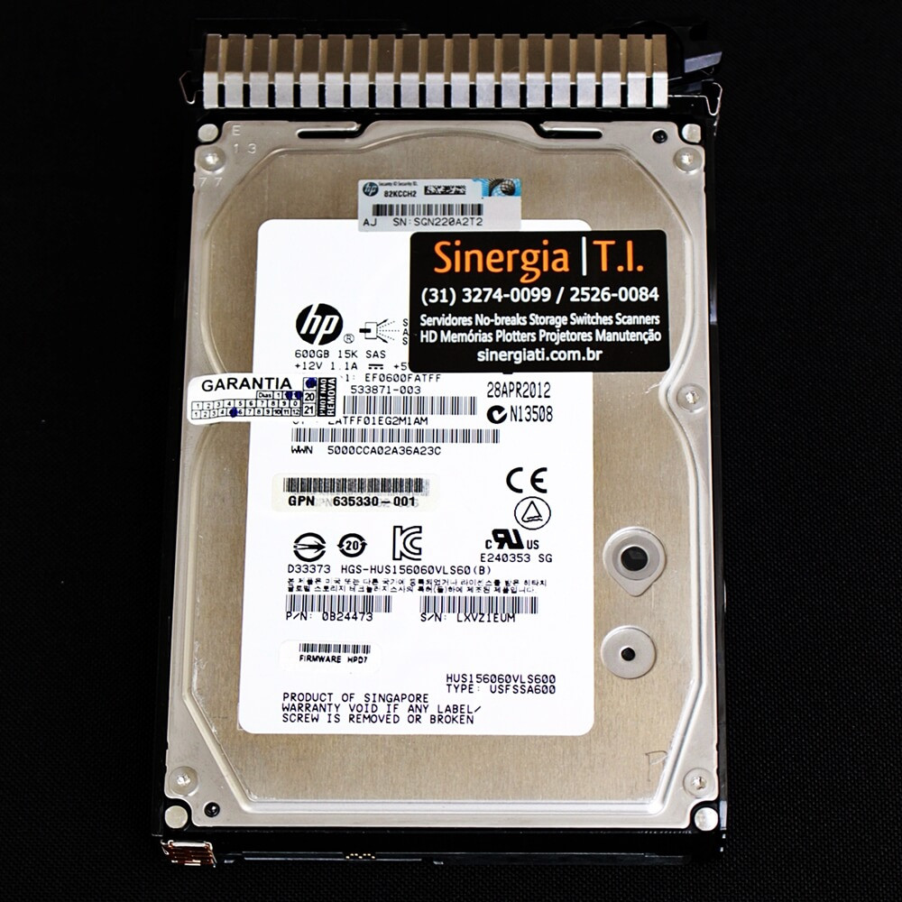 652620-B21 | HD HPE 600GB SAS Enterprise 15K LFF 3.5"