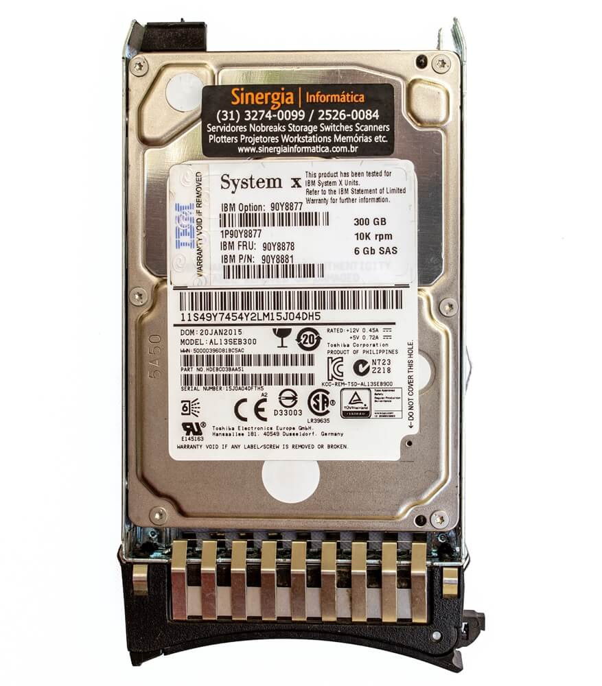 90Y8881 | HD IBM 300GB SAS 6 Gbps 10K RPM SFF 2,5" para Servidores ...