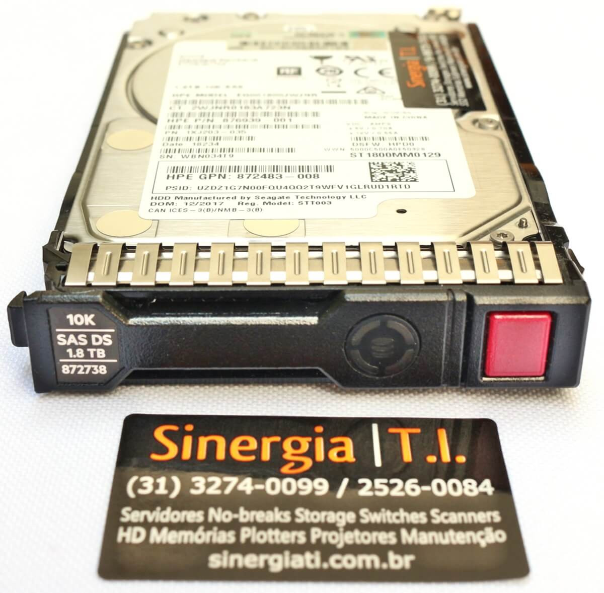 872481B21 HD HPE 1.8TB SAS 12G 10K SFF 2.5" SC 512e Digitally Signed