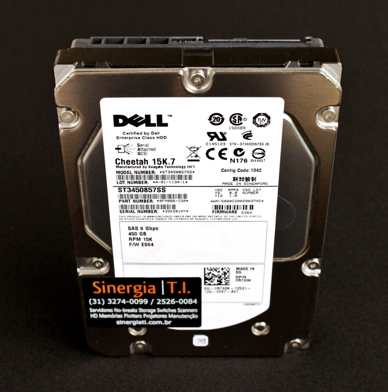 HPE 1.2TB 10K RPM SAS 6Gbps 2.5" SFF Hard Drive - Model 718160-B21 / 718291-001 - Used, Tested, 90-Day Warranty