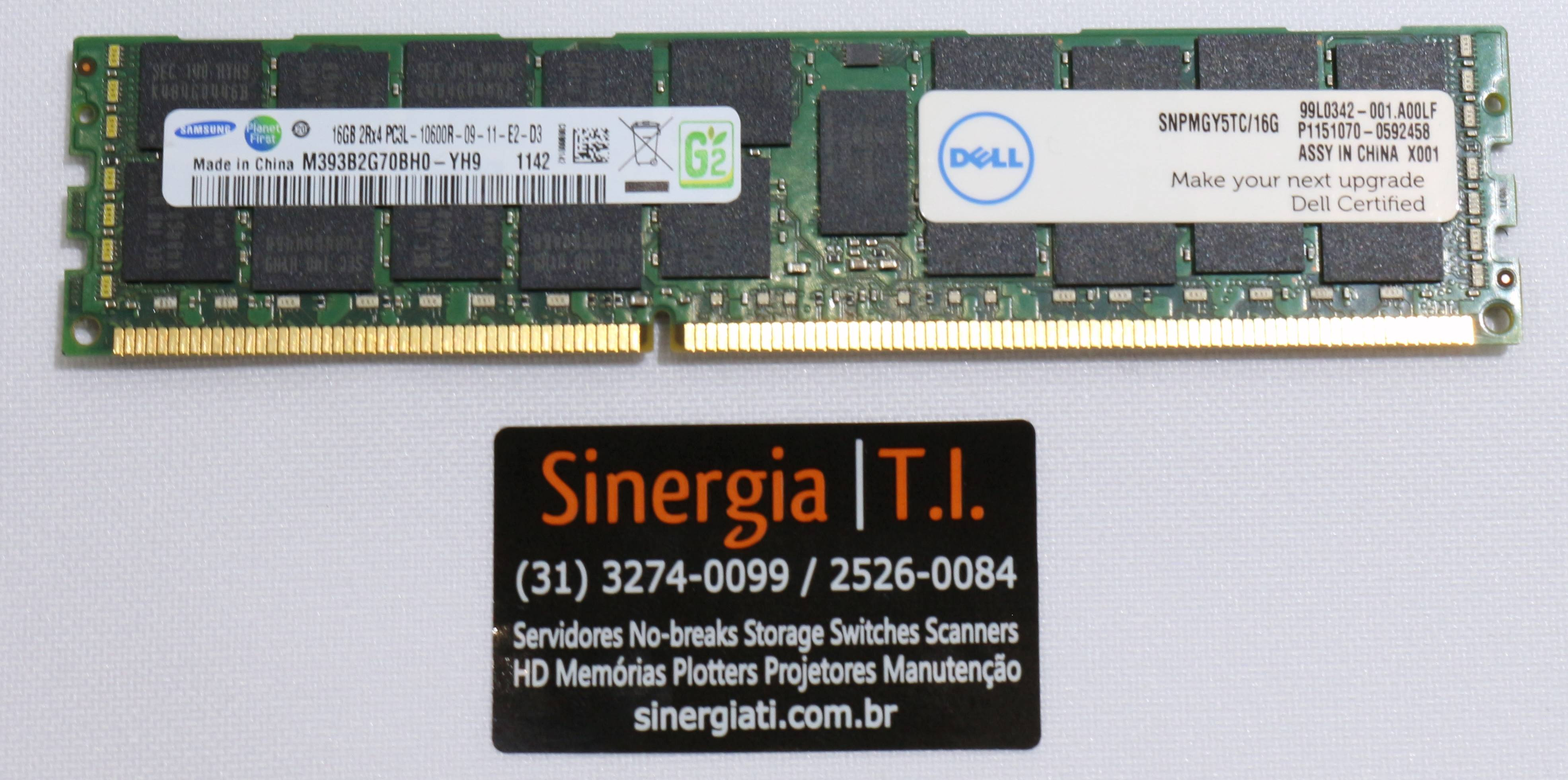 ram for dell r420 r520 r620 r720 r820 r920 server... SNPMGY5TC/16G Memória RAM Dell 16GB 2RX4 PC3L-10600R-09-11-E2 DDR3 ...