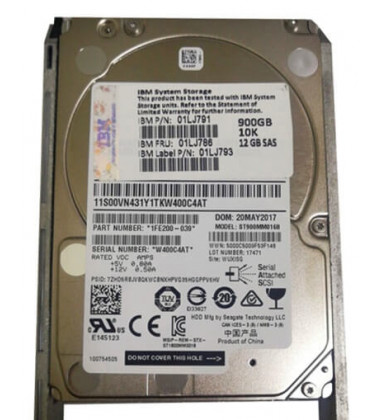 01LJ786 HD IBM 900GB SAS 12 Gbps 10K RPM SFF 2.5" para Storage V7000 G2 pronta entrega