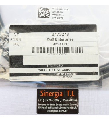 470-AAPX Cabo Dell ST Stacking 3m para Switch Networking Pronta Entrega