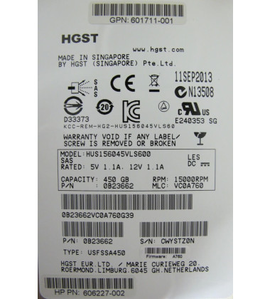 AP859A HD 450GB 6Gbps 15K 3,5