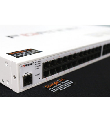 FS-248E-FPOE Switch Fortinet FortiSwitch 248D 48 Portas 10/100/1000 + 4 portas 1 GE SFP Gerenciável Camada 2 e 3 POE 740W envio imediato