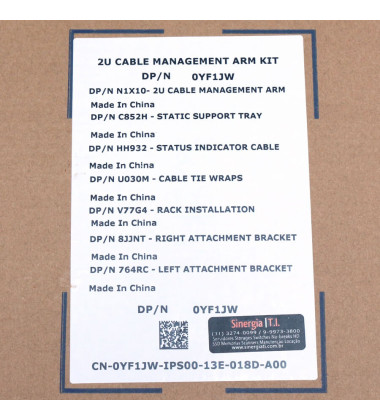 0YF1JW Kit Organizador de Cabos Dell para Servidor com Braço Articulado Preço