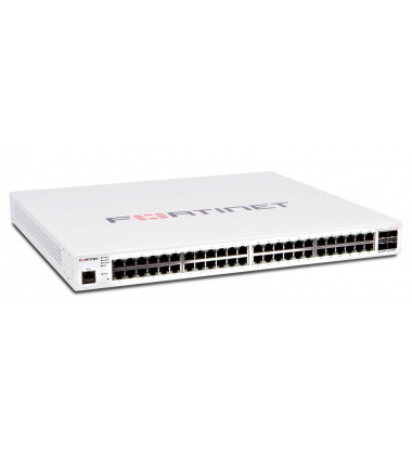 FS-448D-POE Switch Fortinet FortiSwitch 448D 48 Portas 10/100/1000 + 4 portas 10 GE SFP+ Gerenciável Camada 2 e 3 POE 370W pronta entrega