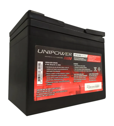UP12350 Kit Bateria Selada VRLA 12V 35,0AH Unipower Estacionária Envio Imediato