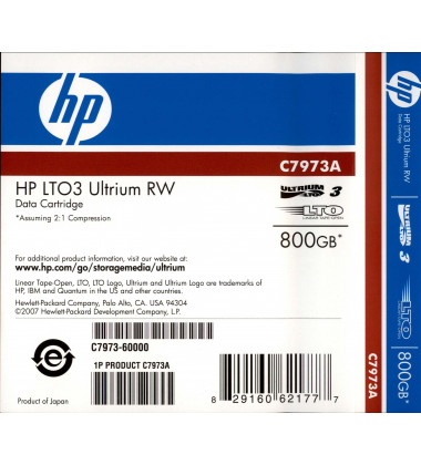 C7973A Fita de dados HP Ultrium LTO-3 400/800GB em estoque