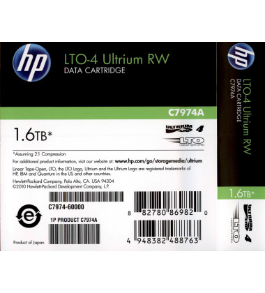 C7974A Fita de dados HP Ultrium LTO-4 800GB/1.6TB pronta entrega