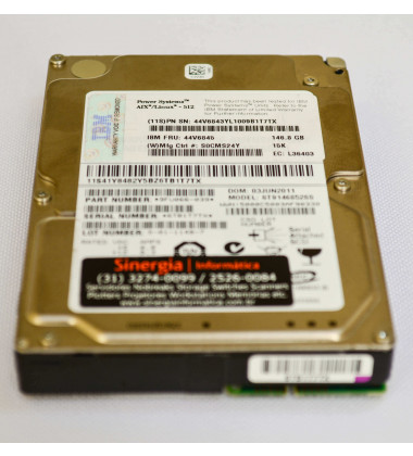 44V6845 HD IBM 146GB SAS 6 Gbps 15K RPM SFF 2,5'' SAS Power Systems AIX/Linux 512n em estoque