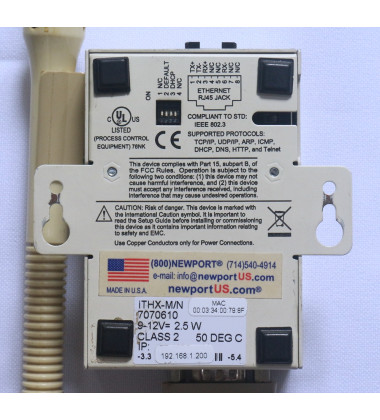 Sensor de Temperatura/Umidade baseado em Ethernet Newport iServer MicroServer Envio Imediato