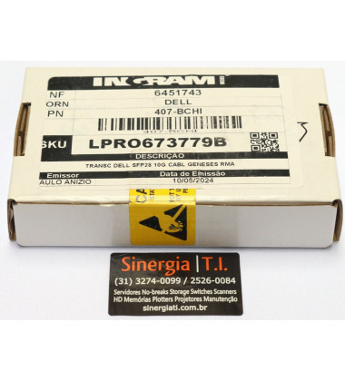 407-BCHI Gbic Dell SR Optic 25GbE 85C Transceptor All SPF28 Portas Envio Imediato