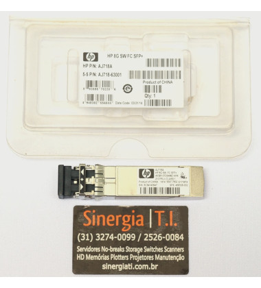 AJ718A HPE Gbic 8Gb SW FC SFP+ XCVR-E Fiber channel Transceiver P/N Pronta Entrega