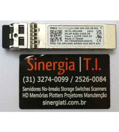 PY7V9 Gbic Dell SR Optic 25GbE 85C Transceptor All SPF28 Portas Em Estoque