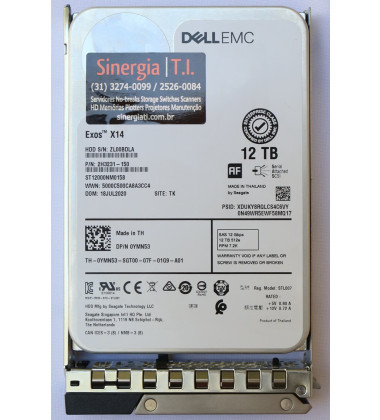 HD 12TB SAS Servidor Dell PowerEdge R740xd 12Gbps 7.2K 3,5