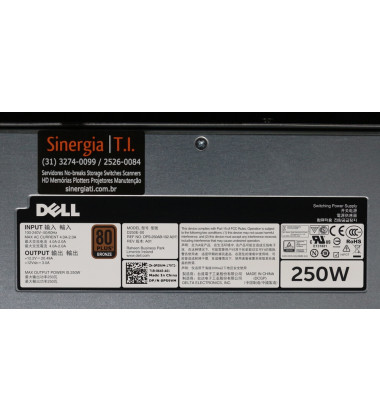 0P59VM Fonte Switching Power Supply 250W para Servidor Dell PowerEdge R230 Em Estoque