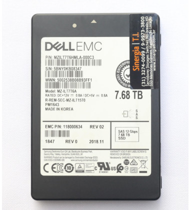 MZILT7T6HMLA-00C3 SSD Dell 7.98TB SAS 12Gbps 2.5