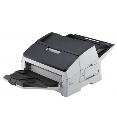 fi-7600 foto lateral com painel embutido e pós impressor instalado