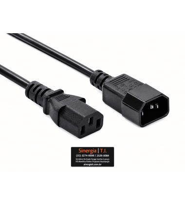 142263-001 Cabo de alimentação IEC-320 C14 C13 1.8m Tripolar para Servidores HPE ProLiant Pronta Entrega