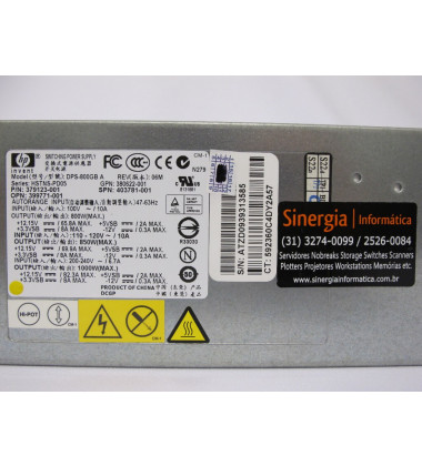 379123-001 Fonte de Energia 1000 Watts para Servidores HP Geração 5 em estoque