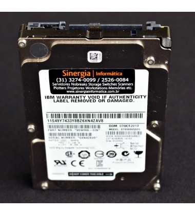 45W9614 HD IBM 300GB SAS 6 Gbps 15K RPM 2,5" para Servidores Power Systems Fru pronta entrega