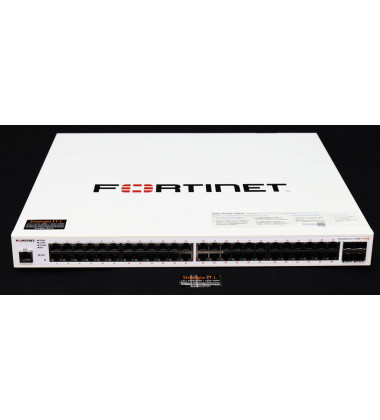 FortiSwitch 248E FPOE  Switch Fortinet FortiSwitch 248E 48 Portas 10/100/1000 + 4 portas 1 GE SFP Gerenciável Camada 2 e 3 POE 740W pronta entrega