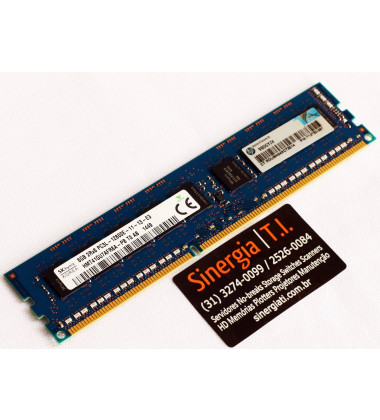 684035-001 Memória RAM HPE 8GB DDR3 2Rx8 PC3L-12800E 1600 MHz ECC UDIMM para Servidor DL160 DL320e DL360e DL360p DL380e DL380p ML310e ML350e ML350p Gen8 envio imediato