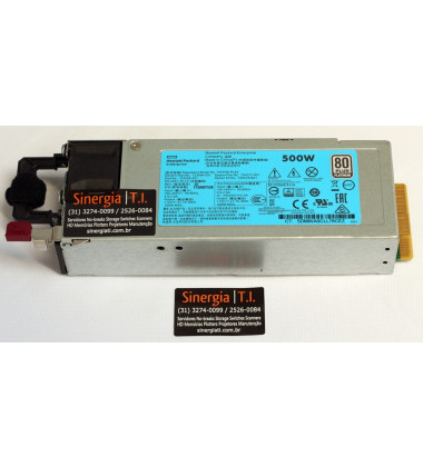 723594-001 Fonte HPE 500W Servidores ProLiant DL360 DL380 ML350 Gen9 em estoque