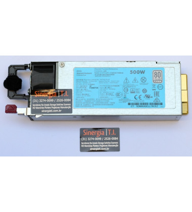 720478-B21 Fonte HPE 500W Servidores ProLiant DL360 DL380 ML350 Gen9 preço