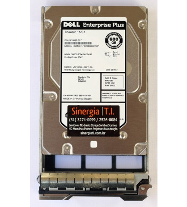 9FN066-057 HD Dell 600GB SAS 6 Gbps 15K RPM LFF 3,5" para Storage EqualLogic PS4100 PS4100XV PS4110XV PS6010 PS6010XV PS6110XV pronta entrega