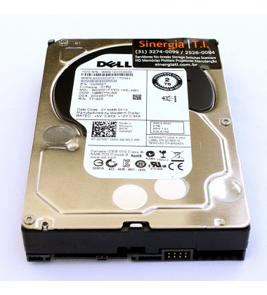 037MGT HD Dell 2TB SAS 6 Gbps 7.2K 3,5