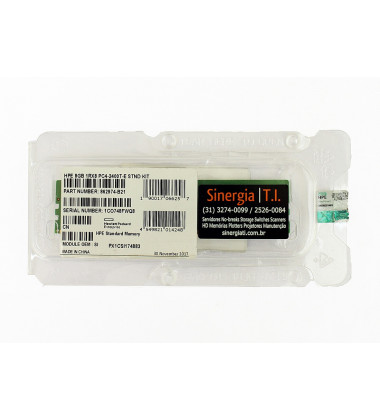 862974-B21 Memória HPE 8GB (1x8GB) Single Rank x8 DDR4-2400 caixa frontal