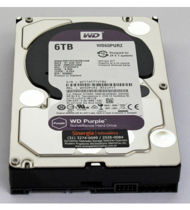 WD60PURZ HD Western Digital 6TB SATA-3 6 Gbs 5.4K RPM LFF 3,5