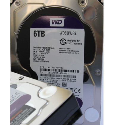 WD60PURZ HD Western Digital 6TB SATA-3 6 Gbs 5.4K RPM LFF 3,5