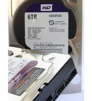 WD60PURZ HD Western Digital 6TB SATA-3 6 Gbs 5.4K RPM LFF 3,5
