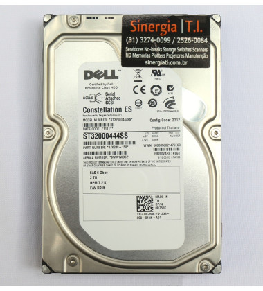 HD 2TB 7.2K RPM SAS 6Gbps 3.5