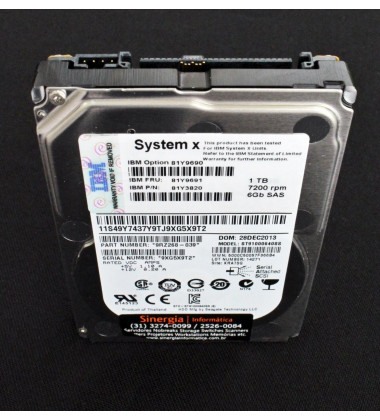 ST91000640SS HD IBM 1TB SAS 6 Gbps 7.2K RPM 2,5
