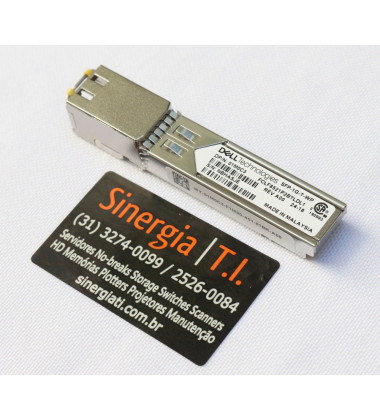 407-BBOS Transceptor Óptico 1.25GbE RJ-45 SFP 1000BASE-T para Switch Dell PowerEdge Pronta Entrega