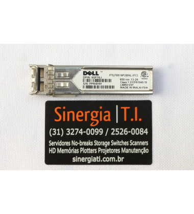 0GF76J Transceptor 1000Base-SX Fibra Multimodo Duplex LC SFP para Switch Dell PowerSwitch Em Estoque