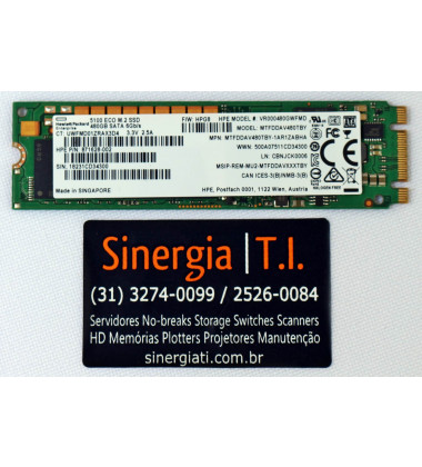 871628-002 HPE SSD 480GB SATA 6G Read Intensive M.2 5100 ECO pronta entrega